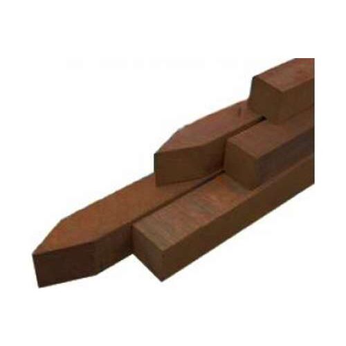 Hard houten paal 6x6 cm lang 300cm met punt
